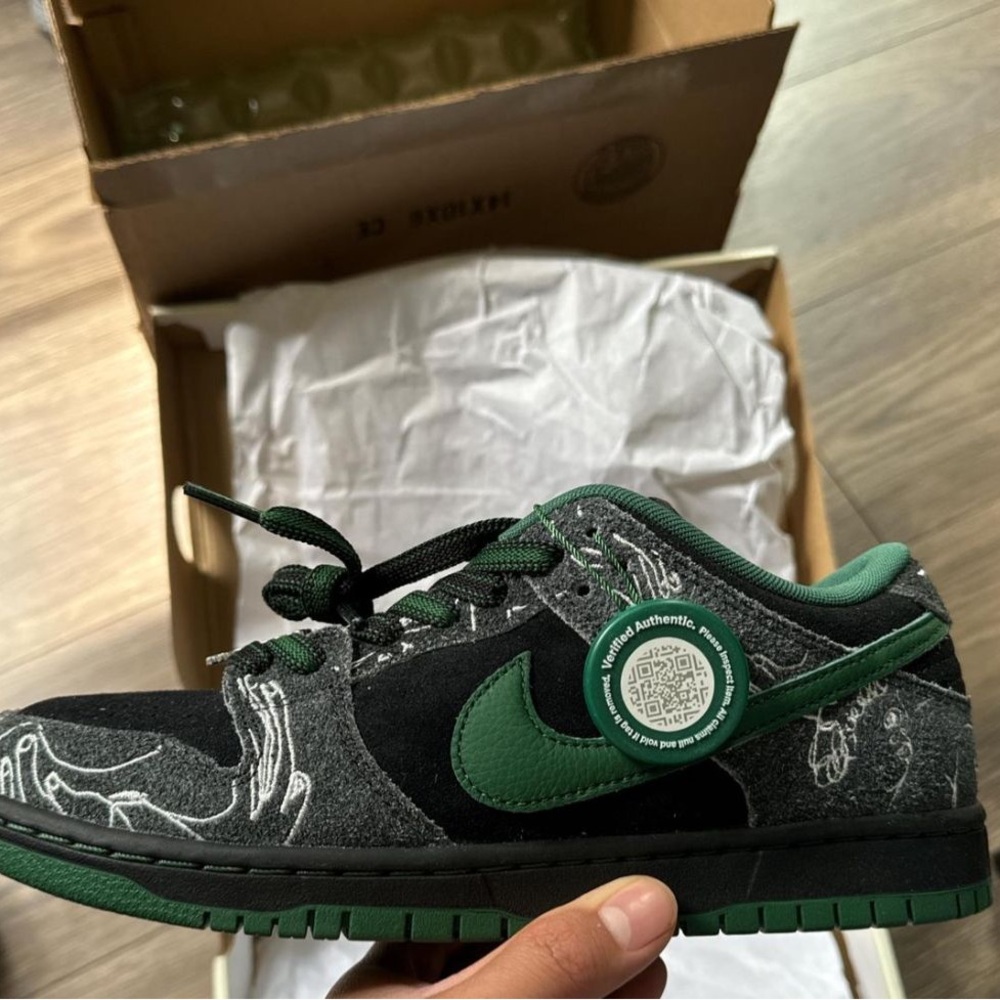 Kids Green and Black Sneakers